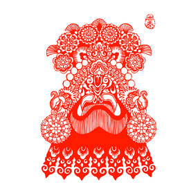 京剧脸谱剪纸