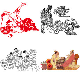 手绘指示牌 指示牌 木纹 手绘