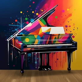 油画钢琴