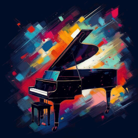 油画钢琴