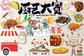 厨艺大赛矢量源文件模板下载