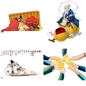 古代人物喝酒品酒酿酒插画酒文化