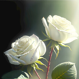 阳光下的白玫瑰