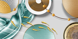 几何三联装饰画