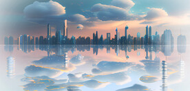 城市背景装饰画