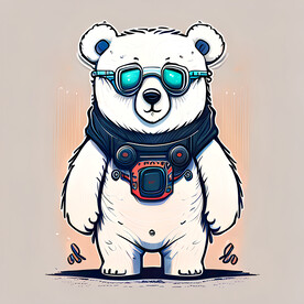 卡通北极熊