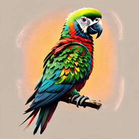 卡通鹦鹉