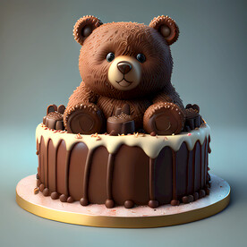 生日蛋糕熊