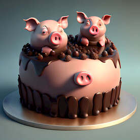 生肖蛋糕猪