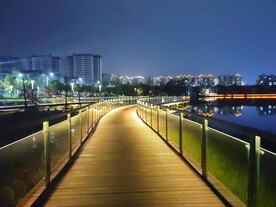 观光步道灯光夜景