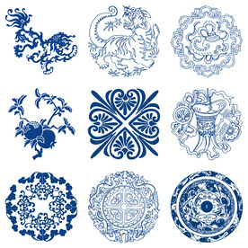 青花古典图案