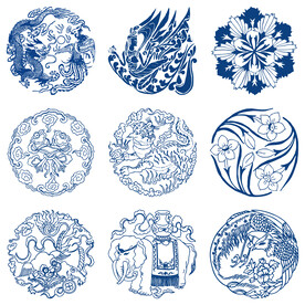 青花古典图案