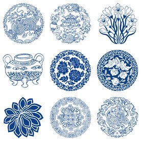 青花古典图案
