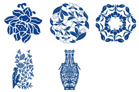 青花古典图案