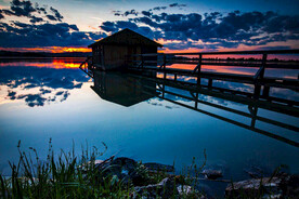 夜幕下的欧洲小城