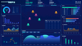 蓝色科技智能化大屏