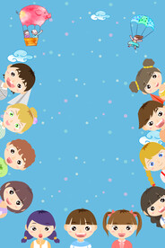 儿童节海报背景 