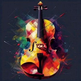 油画大提琴