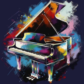 油画钢琴
