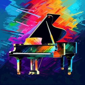 油画钢琴