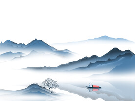 中式山水背景
