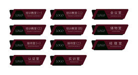 红黑色异型门牌