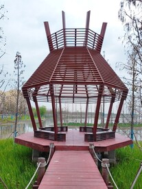 鸟笼造型凉亭