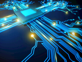 蓝色AI科技背景