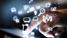 蓝色AI科技背景