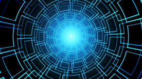 蓝色AI科技背景