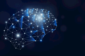 蓝色AI科技背景