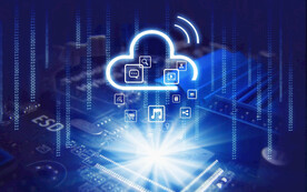 蓝色AI科技背景