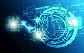 蓝色AI科技背景