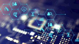 蓝色AI科技背景