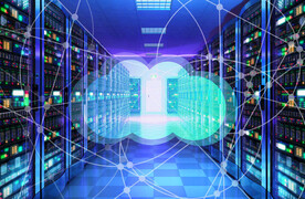 蓝色AI科技背景