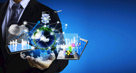 蓝色AI科技背景