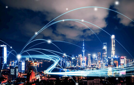 蓝色AI科技背景