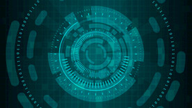 蓝色AI科技背景