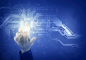 蓝色AI科技背景