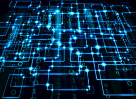 蓝色AI科技背景