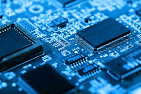 蓝色AI科技背景