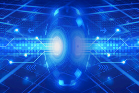 蓝色AI科技背景