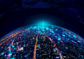 蓝色AI科技背景