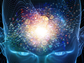 蓝色AI科技背景