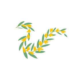 母亲节 可爱 送花给妈妈 手绘