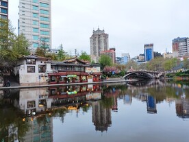 湘江河茶馆外景