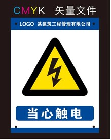 当心触电标识牌