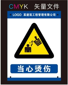 当心烫伤安全标识牌