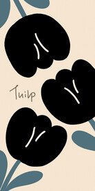 黑色花手机壳图