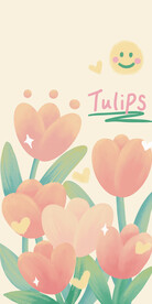 粉色郁金香手机壳图